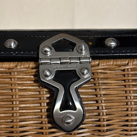 Michael Kors Wicker Clutch with Black Trim - Picture 2 of 15